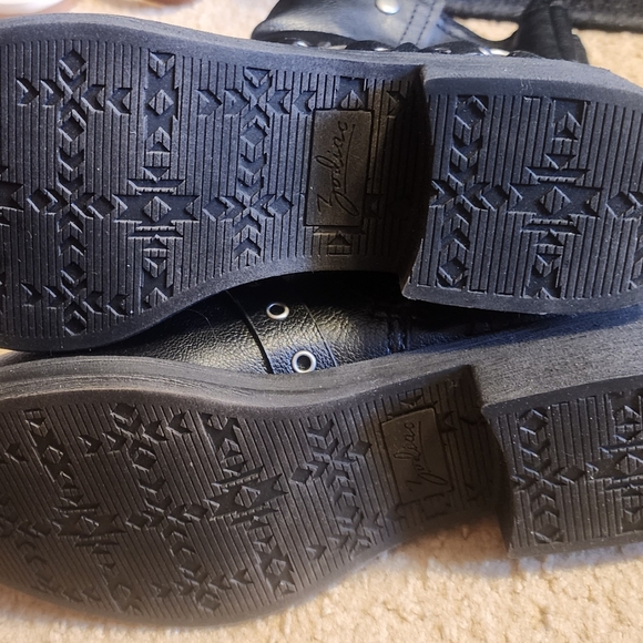 Zodiac black Moto boots size 9 - Picture 2 of 6